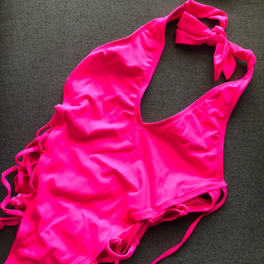 Brand New Neon Pink One-piece Swimsuit
